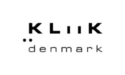 Logo with text 'KLiK denmark' in black on white background.