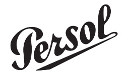 Black and white Persol logo with cursive lettering.